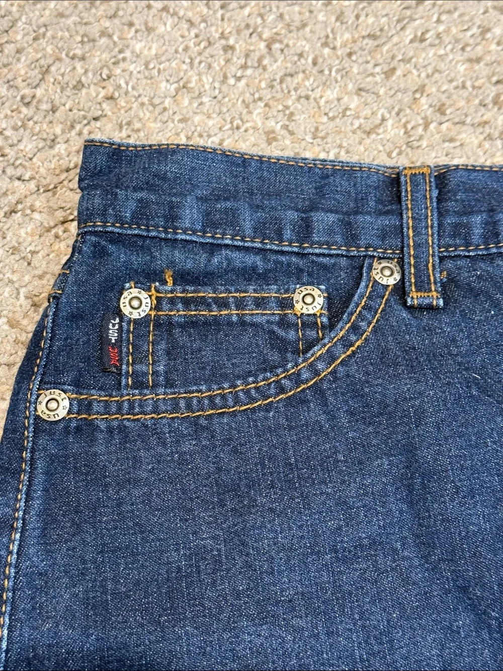 Vintage Dark Wash Denim Maxi Skirt